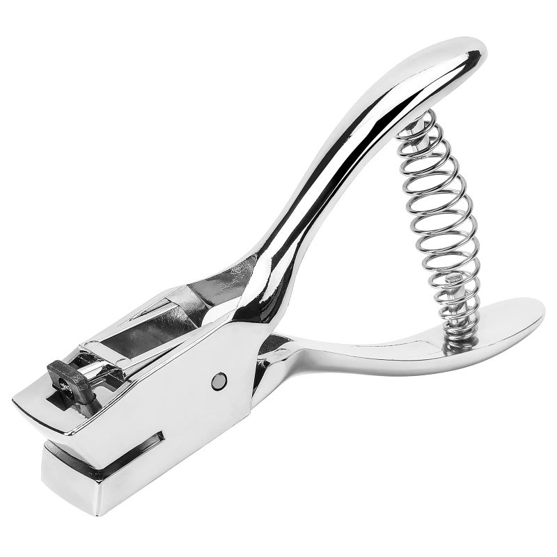MROCO Hole Punch One Slot Badge Punch for ID Cards â€“ Handheld Metal Slot Puncher, 15mm x 3mm Hole, No Burrs, Spring-Loaded, Works on PVC, Paper & Cardstock - Image 1